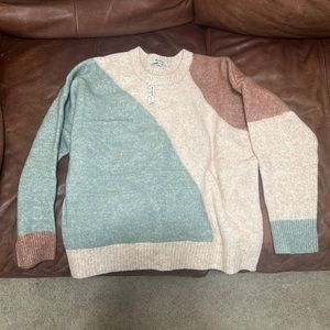 color block madewell sweater